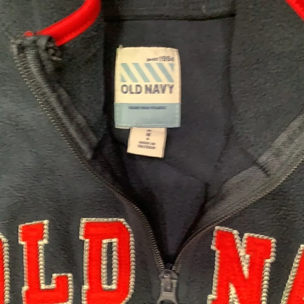 Classic Old Navy Fleece Boys Medium Navy/Red; Great shape!